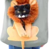 Lion-Shaped Pet Canvas Shoulder Bag