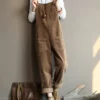 Union-fox Wide Leg Corduroy Overalls