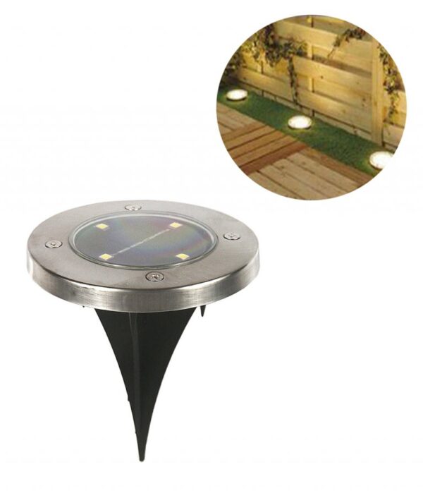 Waterproof Solar Powered LED Disk Light