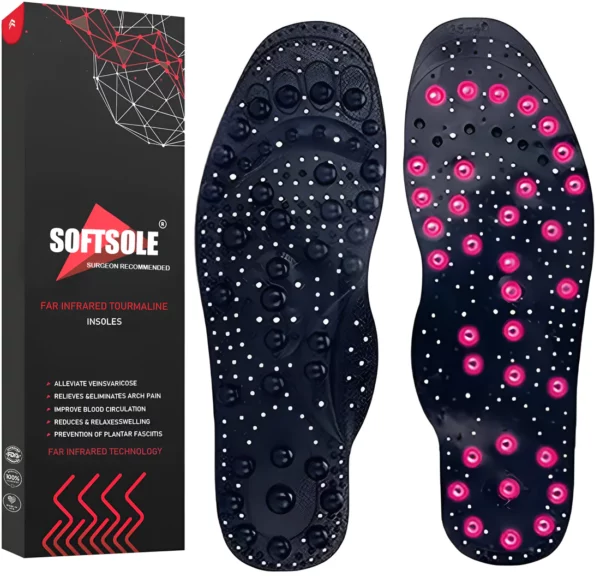 Softsole™ Far infrared Tourmaline Acupressure Massage Foot Pain Relief Orthotic Insoles