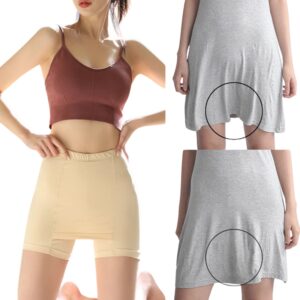 VSecret Double-Layer Front Crotch Ice Silk Safety Shorts