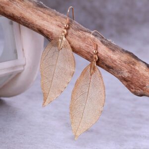 Natural Leaf Big Earrings