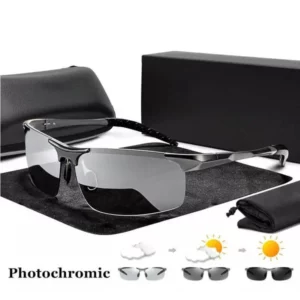 Men's Photochromic Sunglasses with Anti-glare Polarized Lens