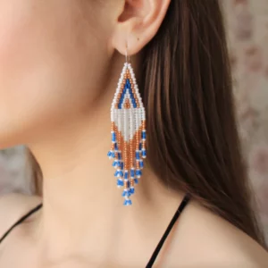 Beaded Earrings Triangle