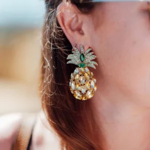 Beaded Pineapple Earrings