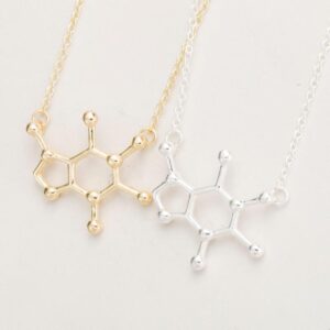 Caffeine Molecule Necklace