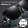 New Polarized Clip On Flip Up Sunglasses