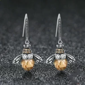 Queen Bee Crystal Drop Earrings