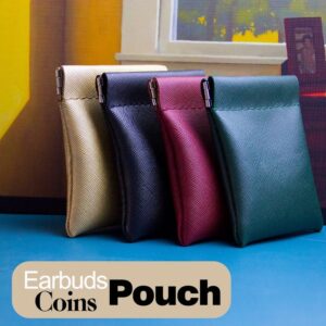 Snap Closure Leather Organizer Pouch